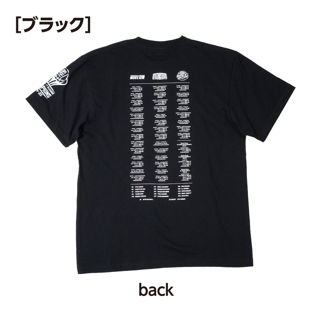 《第1次受付 6/2(月)18:00～ 6/8(日)23:59》【予約販売】BREX B.LEAGUE 2024-25 チャンピオン Tシャツ 詳細画像 ブラック 2